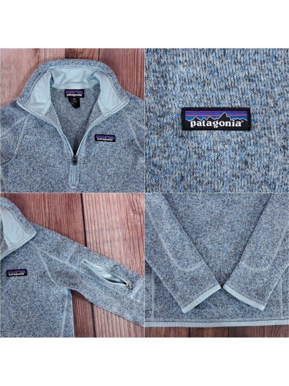 *READ* Patagonia Womens Size XXS Better Sweater 1/4 Zip Pullover Blue 25617 - Picture 10 of 15